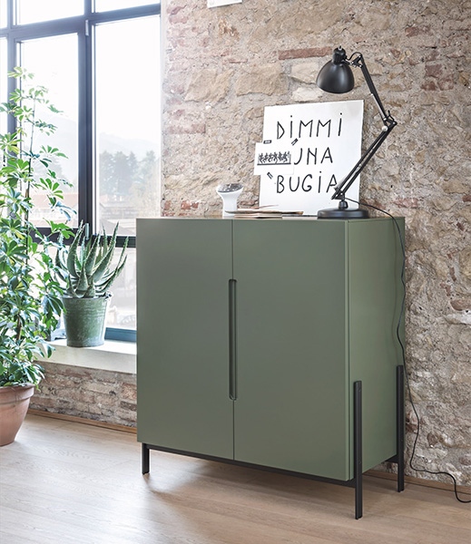 Nova Mobili kast kastopmaat wandmeubel televisiemeubel garderobekast kledingkast dressoir laag kastje design modern groen vanderlindeinterieur