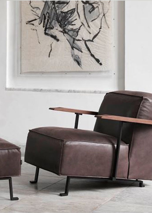 Gelderland 6401 woody fs lr fauteuil stoel relax leer bruin vanderlindeinterieur